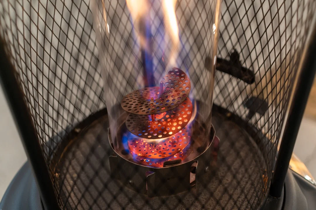 A close-up of a stuck gas fireplace valve control knob