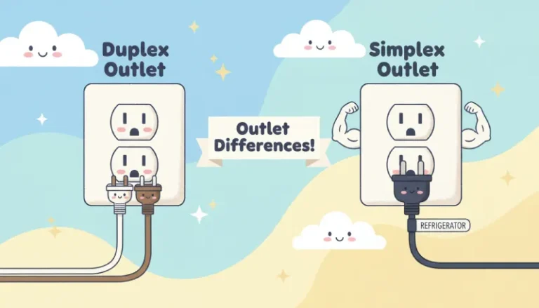 A duplex outlet is the standard wall receptacle with two plug-in slots; it does not have cords. A regular outlet is generally understood to be the same thing.