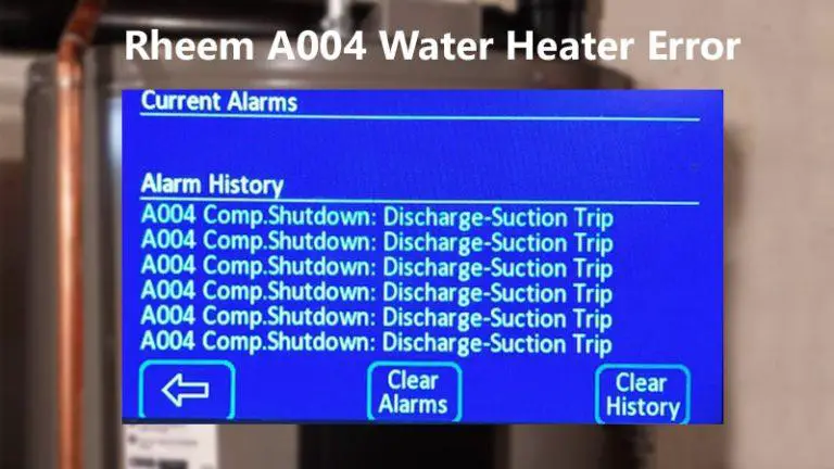 Rheem A004 Water Heater Error – Causes and Fixes
