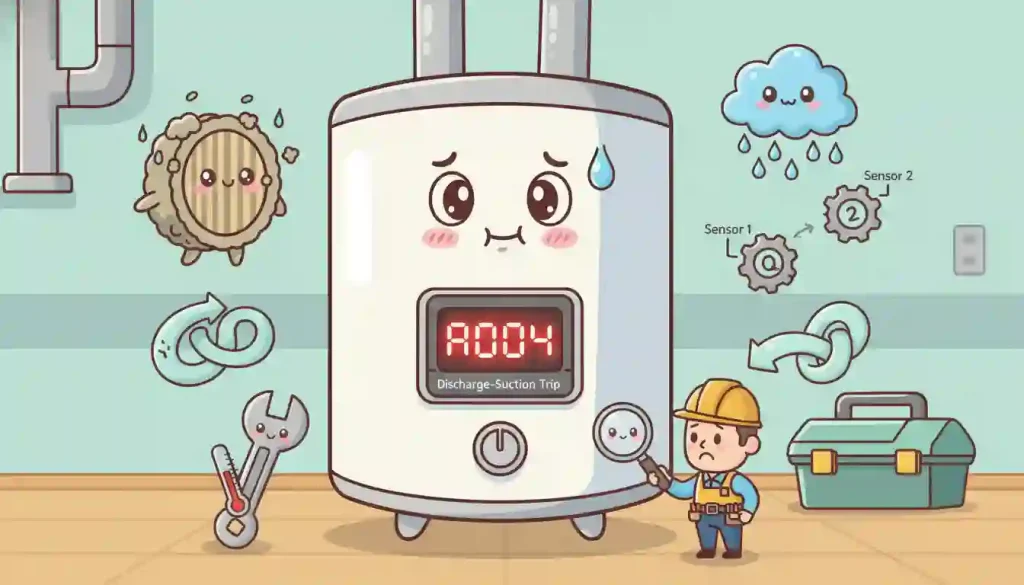 Illustration of the Rheem A004 Water Heater Error