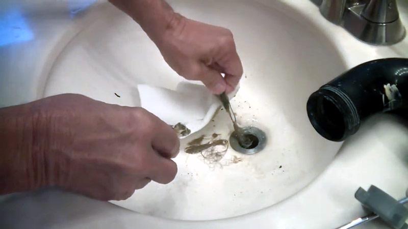 Clogged Hair in Sink