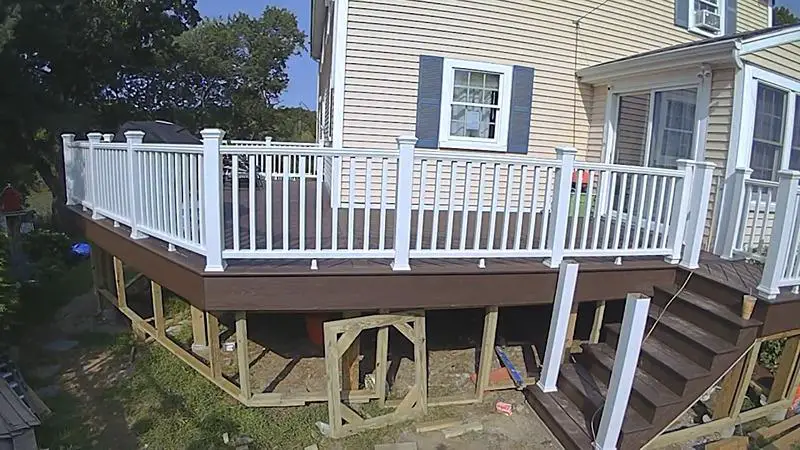 L Shape Deck Frame with Stairs