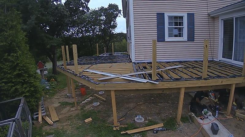 L Shaped Deck Construction