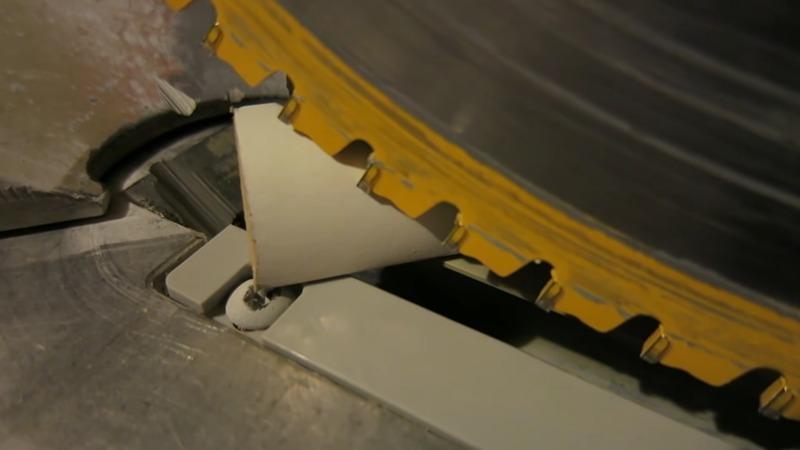 cutting with miter saw