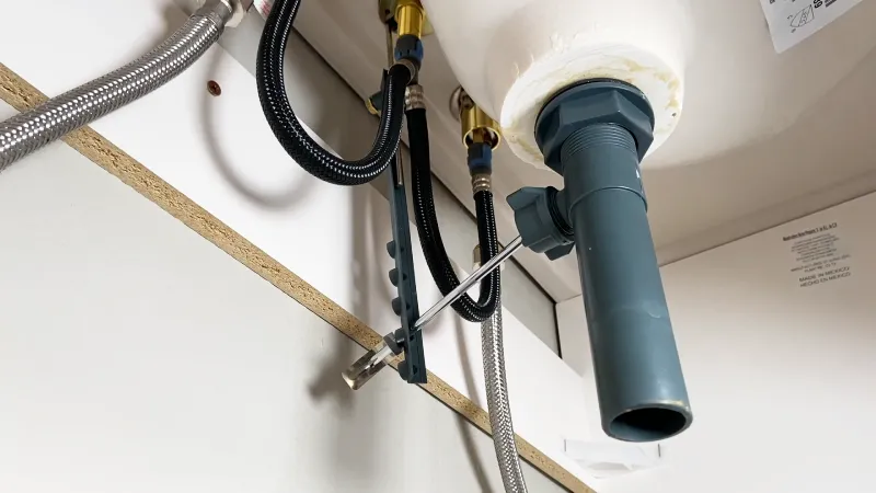 bathroom sink wall connection