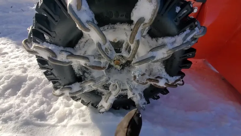 Snowblower Chained Tire