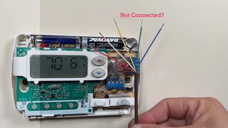 Thermostat Green Wire Not Connected