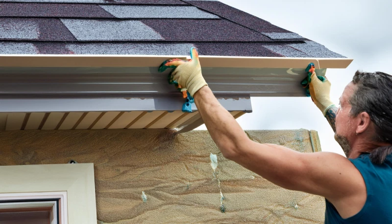 Installing J-Channel Along a Roof Line