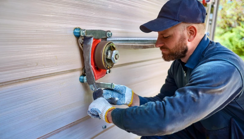 garage door trolley in wrong place