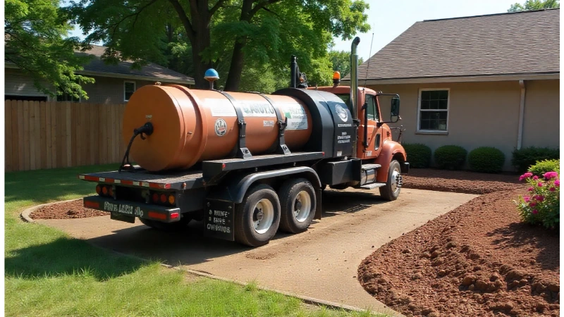 A trenchless pipe lining machine and equipment set up in a yard, illustrating a modern solution for replacing cast iron pipes.