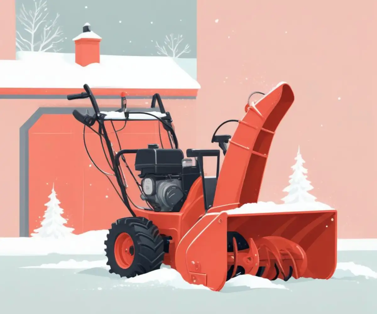A red Ariens 11528LE two-stage snow blower on a clean background