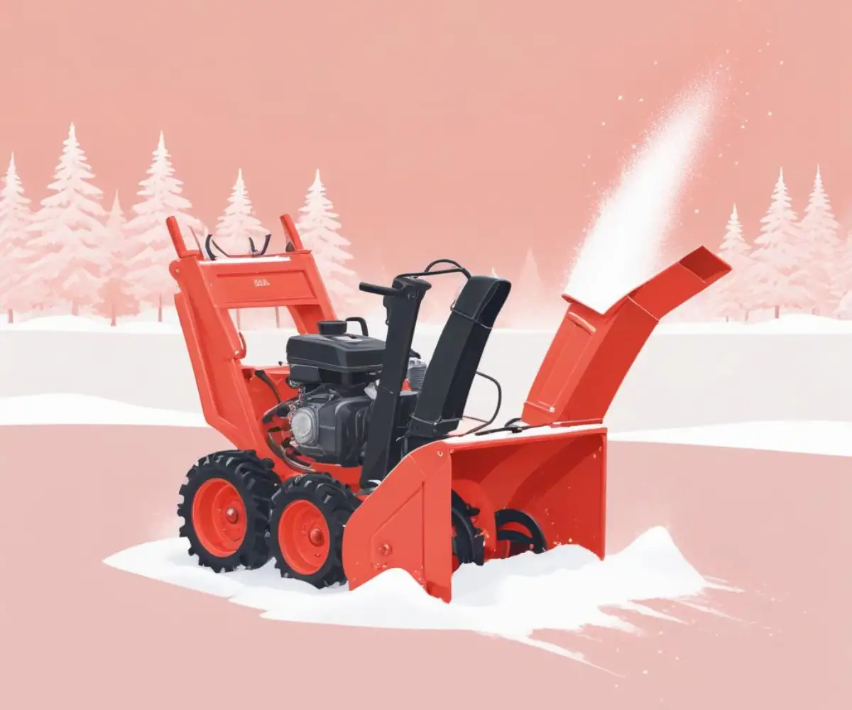 A red Ariens ST1032 two-stage snowblower on a clean background.