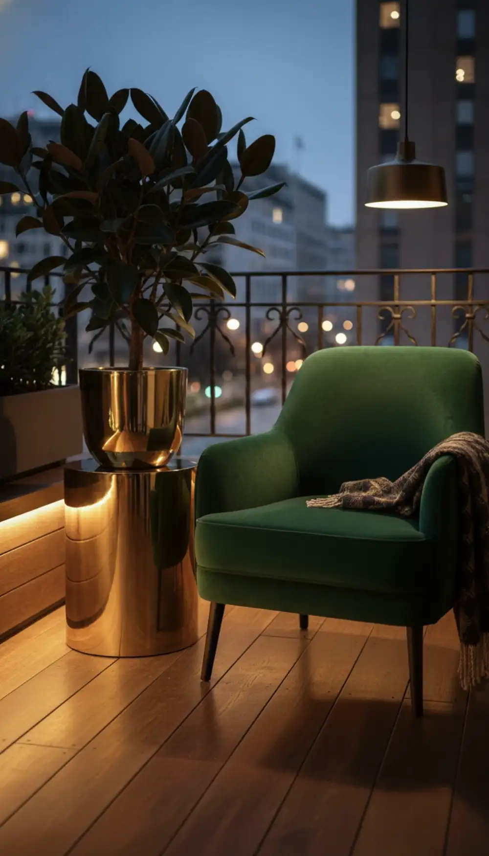 Emerald green velvet cushions with brass metal accents