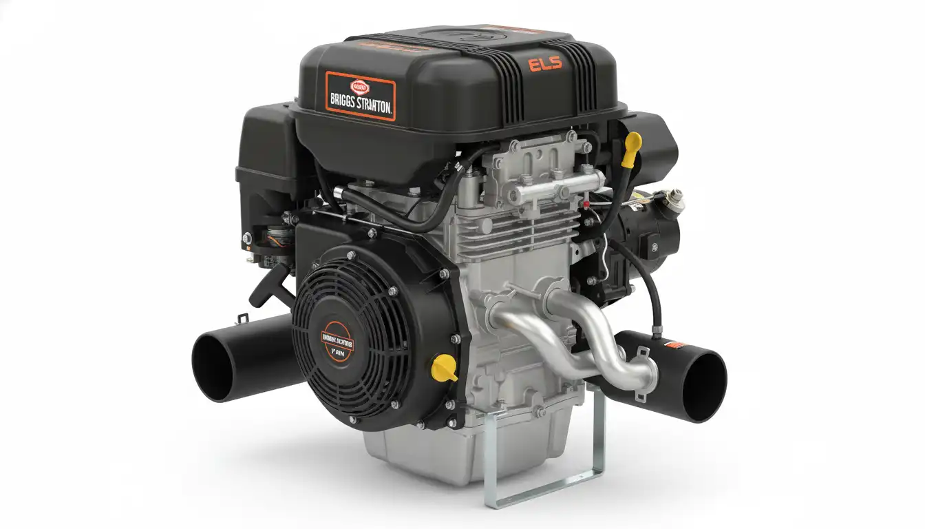 A Briggs and Stratton 24 horsepower ELS V-twin engine shown at a three-quarter angle on a plain background.