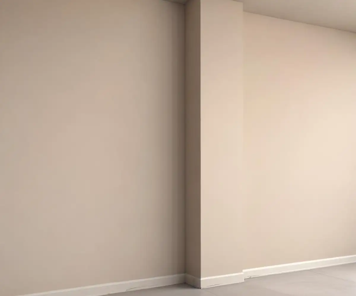 A narrow, vertical channel cut into a bare plaster wall, prepared for the installation of electrical conduit.