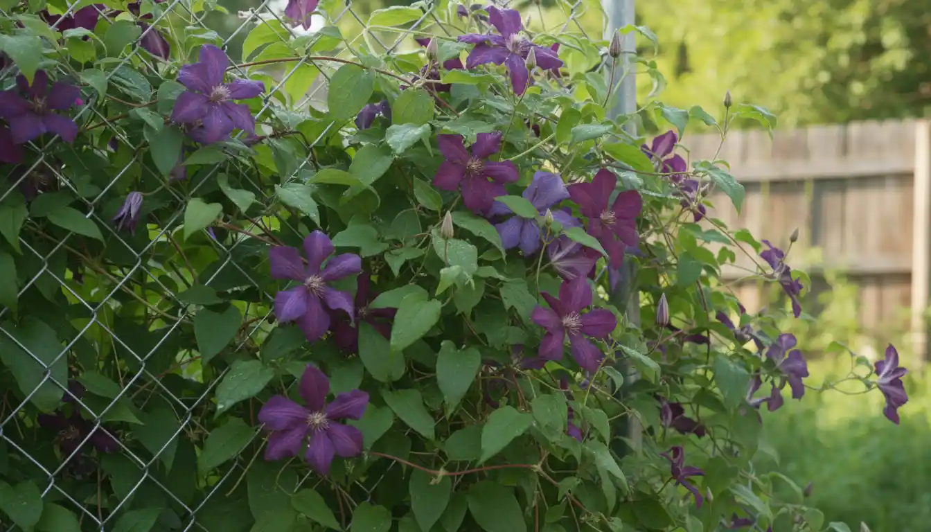 Transform Your Ugly Chain Link Fence with Clematis, Fast!