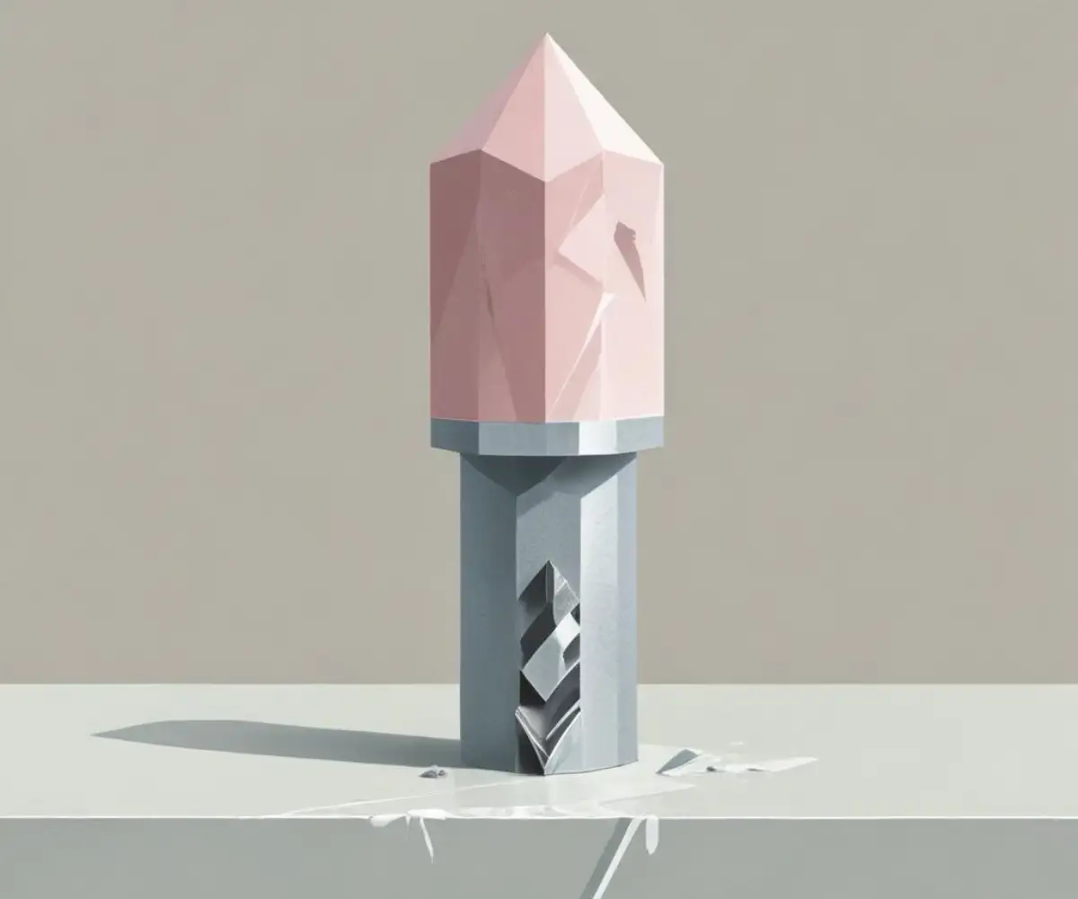 A diamond core drill bit centered over a sleek, gray quartz countertop, prepared to cut a precise hole for a new fixture.