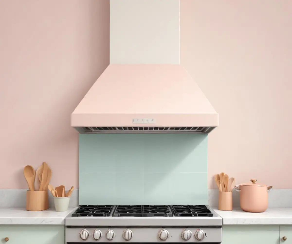 Exterior wall vent for a kitchen range hood.