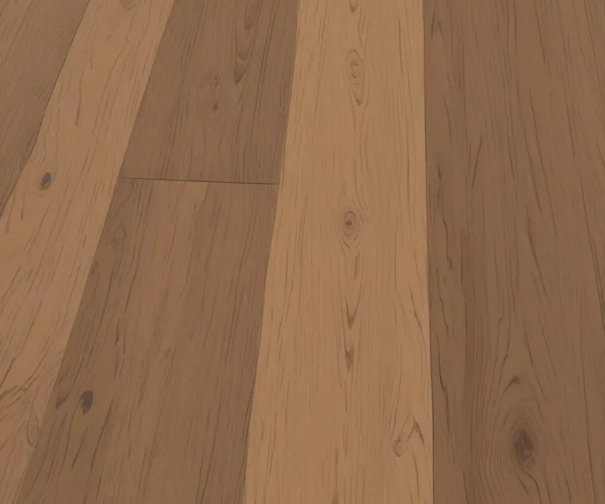 Close-up of newly installed luxury vinyl plank flooring with a wood grain texture.