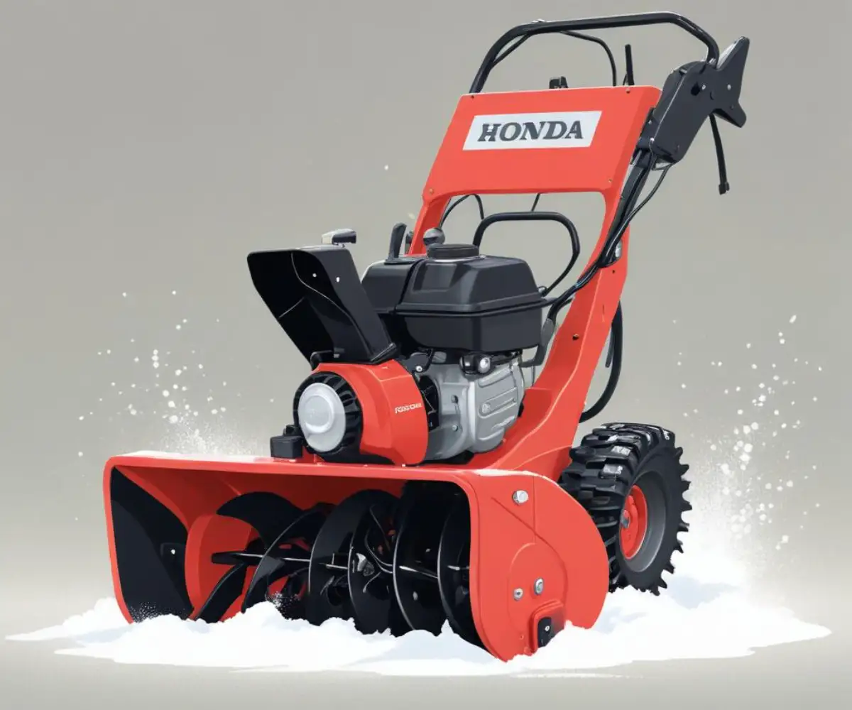 A red and black Honda HS720 single-stage snow blower on a clean background.