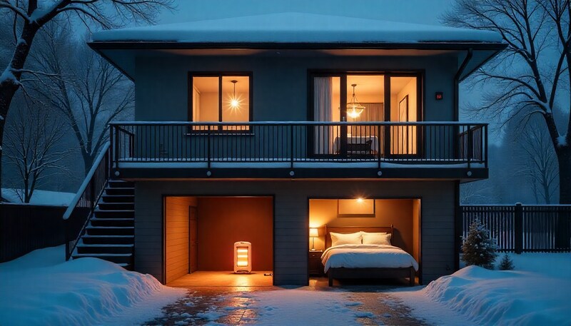Exterior view of a two-story home featuring a spacious master bedroom addition constructed directly above the attached two-car garage.