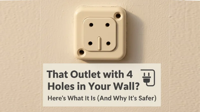 That Outlet with 4 Holes in Your Wall? Here’s What It Is (And Why It’s Safer)