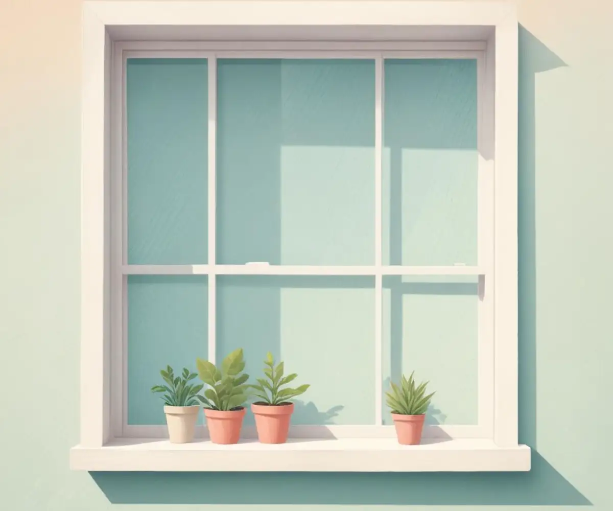 A textured, reflective window shade installed on the interior of a window pane, blocking sunlight.