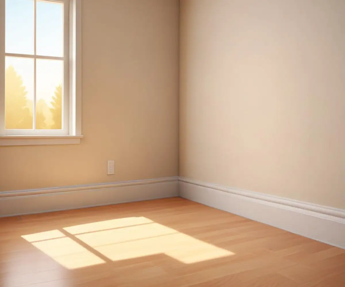 Clean residential room corner with baseboard and light-colored wall, implying a search for a hidden odor source.