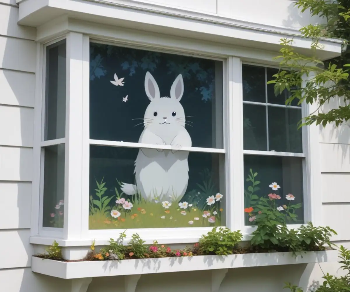 White vinyl siding installed around a window with a built-in J-channel, showing a clean finish.