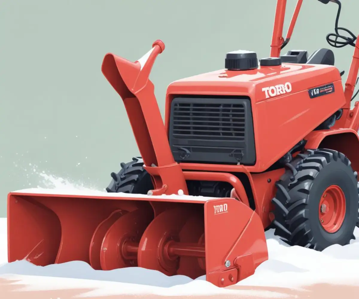 Close-up view of a metal serial number plate on a red Toro snowblower.