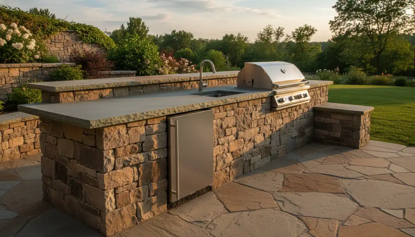 Bluestone Countertop for Outdoor Kitchen: The Durable Luxury Choice